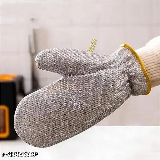 1 PAIR Wire Dishwashing Gloves, Kitchen Cleaning Gloves, Kitchen Gloves For Washing Dishes & Wiping Pots
